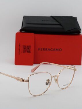 Salvatore Ferragamo SF2240 770 Cat Eye Eyeglasses 56mm – Rose Gold